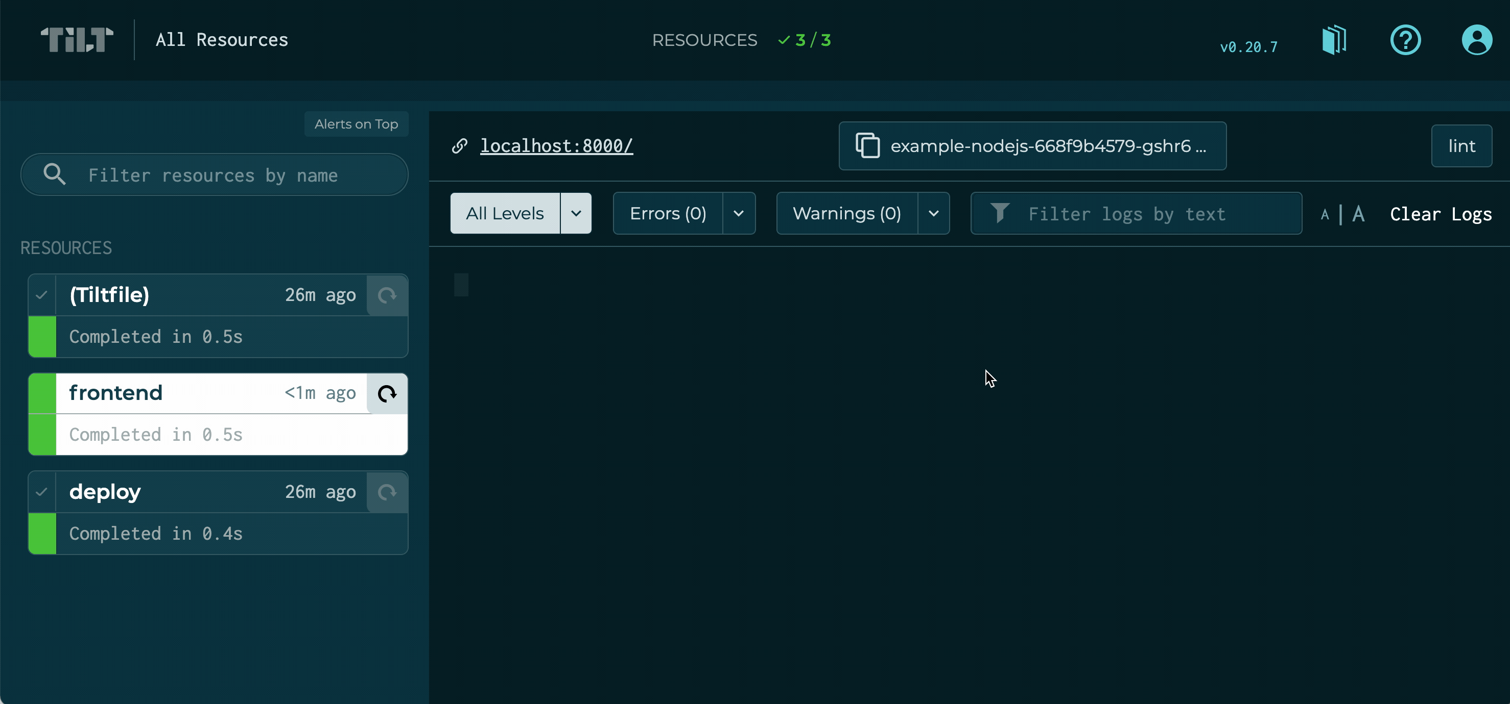 custom button in Tilt UI