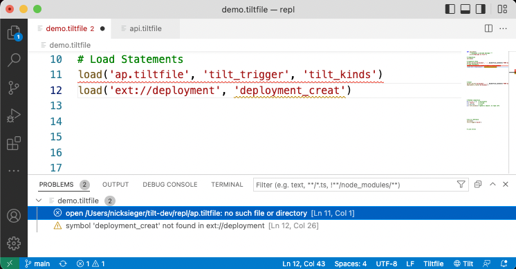 Load Statements with errors